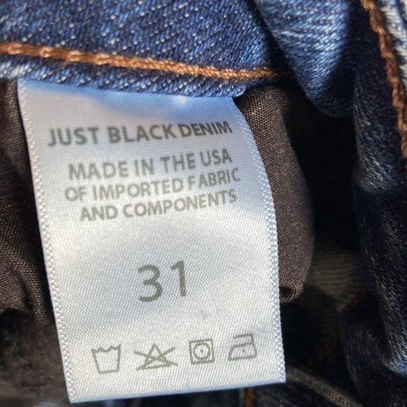 Just Black Denim High Rise Vintage Straight Leg Raw Hem MP&Co. Boutique NWT 31 - Picture 15 of 16